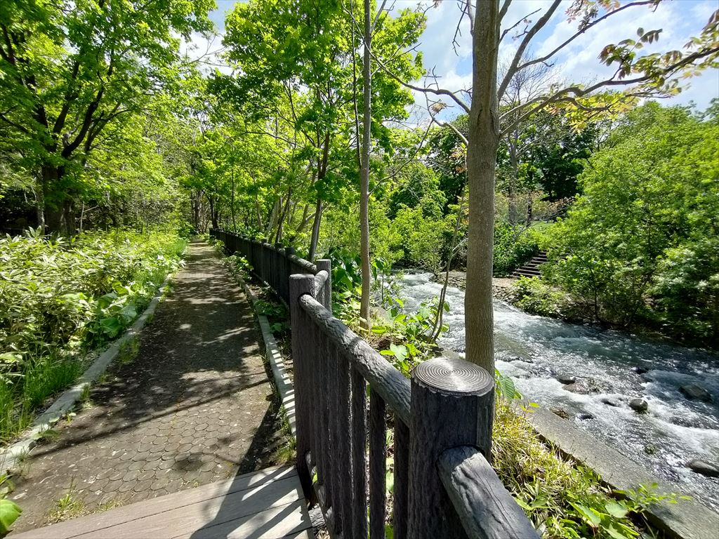 朝里川の散策路